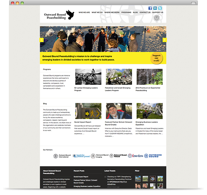 Outward Bound Peacebuilding - homepage